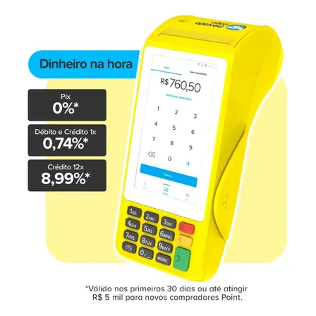 Maquininha De Cartão Mercado Pago Point Pro 3  4g Wifi E Nfc Tim