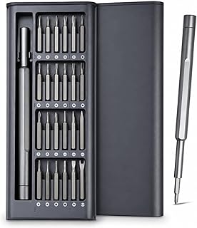 Kit Conjunto de Chave de Fenda Phillips torx 24 em 1 com Ponta Magnética Precisão Ideal para Reparos em Celulares Notebooks Relógios Drones e Eletrônicos em Geral Linha Premium