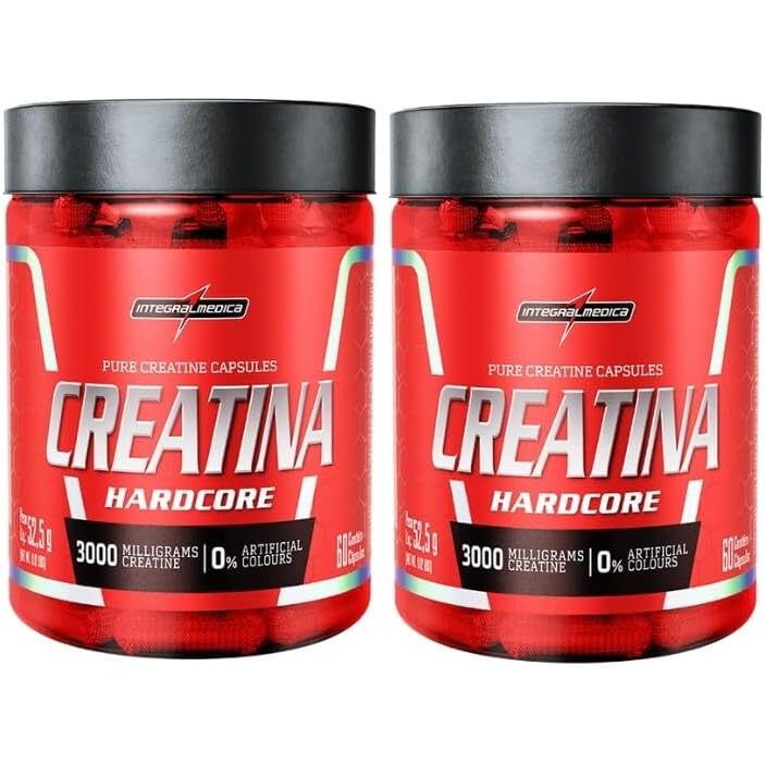 Kit 2x Creatina Integralmédica Hardcore 60 Cápsulas