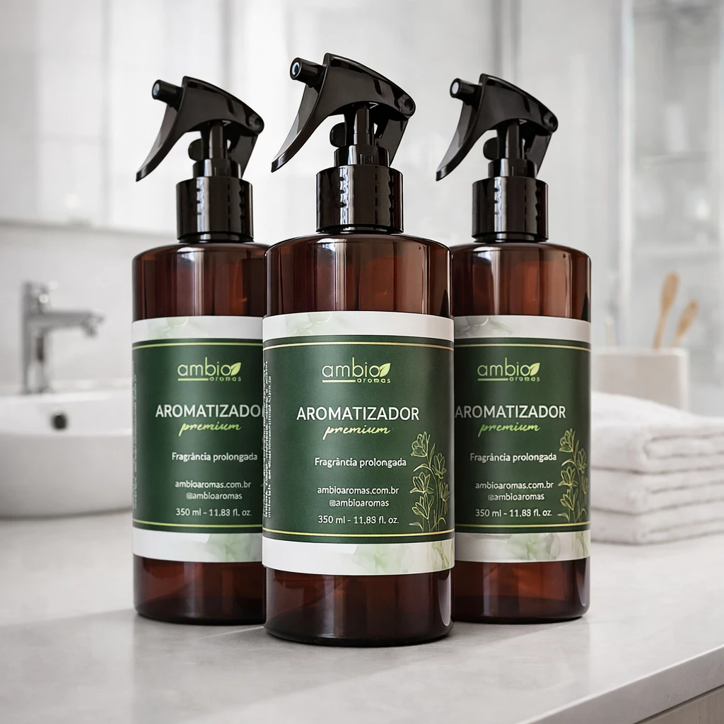 Kit c/3 Aromatizadores de Ambientes, Cheiro de Lojas Famosas 350 ml Cada - Escolha as Fragrâncias