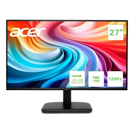 Monitor Gamer Acer Ek271 Gbi De 27  Full Hd Ips 120hz Preto