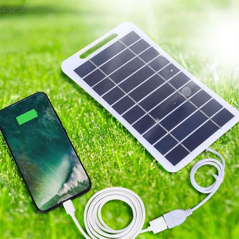 [SSPS] Painel Solar De 2W Com USB À Prova D'água Para Caminhadas Ao Ar Livre E Acampamento De