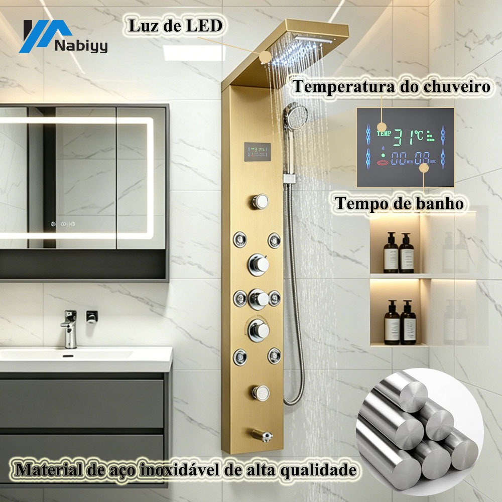Banheira Inteligente Para Banheiro Com Luzes E Display Digital