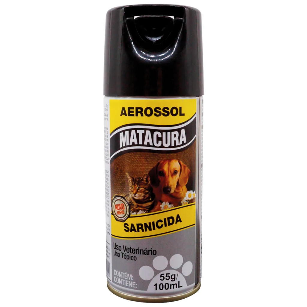 Sarnicida Aerosol Matacura - Spray - Tratamento De Sarnas 100 Ml
