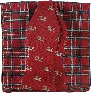 Conjunto de gravata masculina de cervo e gola real
