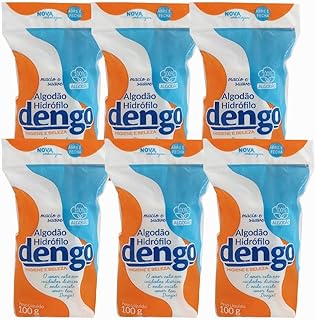 KIT 6 ALGODAO EM ROLO 100G CAIXA DENGO HIGIENE CUIDADOS PESSOAIS ESTETICA SAUDE