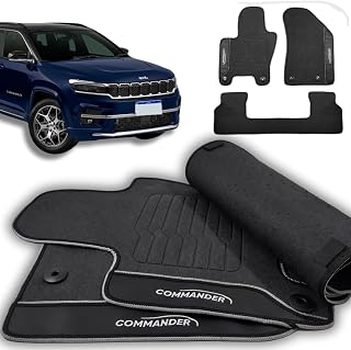 Jogo de Tapetes Automotivos para Carros Commander 2022 2023 2024 2025 - Emborrachado Impermeável