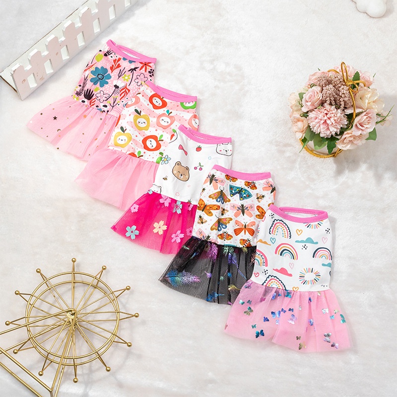 Vestido De Cachorro Para Saia Feminina De Gato Fofinha De Princesa Roupa De Animal De Estimação Shih Tzu