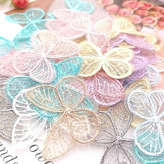 20 peças de artesanato costurado/bordado de renda/adequado para decoração de cabeça, bolsas,