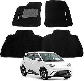 Tapete Automotivo para BYD Dolphin Mini 2023 a 2026 Carpete 3 Peças Traseiro Inteiriço com Bordado