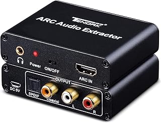 Tendak 1X2 4K HDMI Splitter com HDMI Audio Extractor + Optical and R/L Audio Output Powered