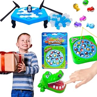 Kit 3 brinquedo pedagógico jogos de tabuleiro infantis educativos crocodilo morde dedo jacare