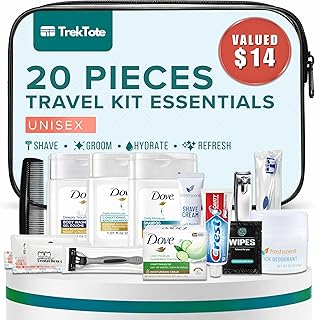 Stuhrling Bottle Kit De Higiene De Viagem Trektote Unissex Com 20pç, Incluindo Artigos De Higiene