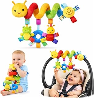 Brinquedo Espiral Sensorial Centopeia de Pelúcia Mobile para Carrinho de Bebê - Brinquedo Bebe 0 a