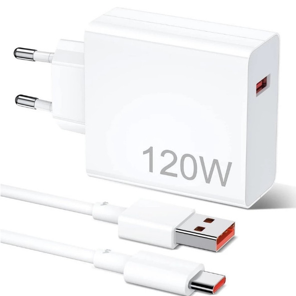 Carregador rápido de 120W 67W com 6A USB C cabo 1M para Mi Turbo Charge Turbo Power Cabo USB + Cabo