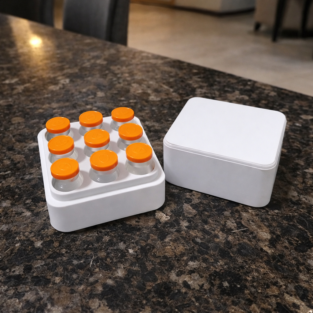 Caixa Porta Ampolas 3ml a 5ml Case Organizadora p/ Tirze para 9 frascos para vacinas e injeções