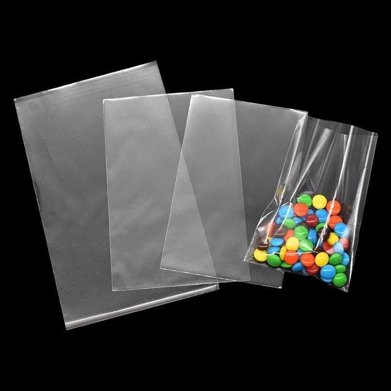 Kit 50 Saco, Saquinho, Embalagem PP Transparente para Produtos Alimentícios, Alimentos, Doces,