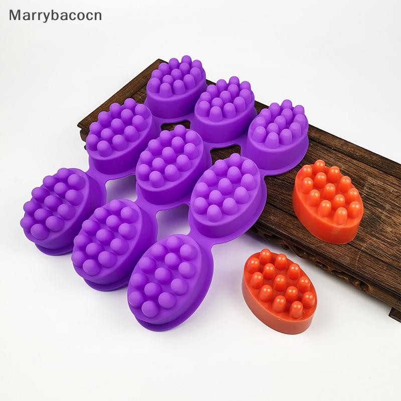 [MAR] 3d Silicone Sabão Molde Massagem Em Forma Para Ferramenta De Fabricação Oval Spa Acessórios