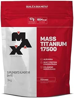 Mass Titanium 17500 (3kg) - Sabor Morango, Max Titanium