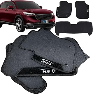Jogo de Tapete Borracha Automotivo pra Carro Compatível com HRV 2023 2024 2025 2026 Com Logo