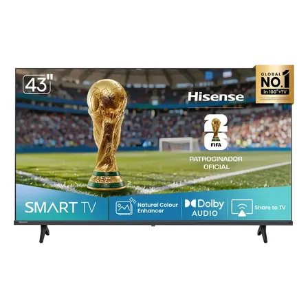 Hisense Smart Tv Fhd 43 Polegadas 43a4nv Com Hdr10, Dts Virtual X, Compatibilidade Alexa E Goog