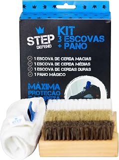 Kit de 3 Escovas para Limpeza de tênis - Step Defend