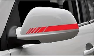 2 peças de adesivos laterais retrovisores de carro estilo PET decalque automotivo listrado acessórios decorativos