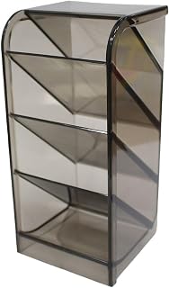 Organizador Diagonal Fumê Selado Maxcril – Porta Objetos em Poliestireno para Canetas, Lápis, Marcadores e Acessórios de Papelaria