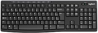 Teclado sem fio Logitech K270 com 8 Teclas Multimídia, Conexão USB, Pilhas Inclusas e Layout ABNT2
