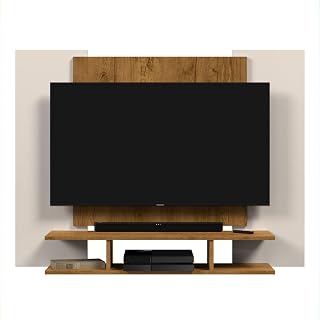 Painel para TV EJ Quarto até 48 polegadas Sala Decoração (OF WHITE/FREIJÓ)