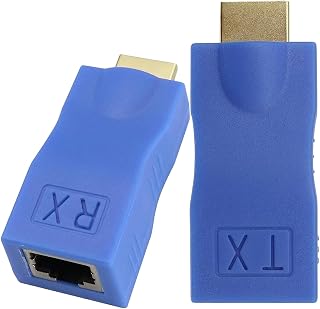 Transmissor de áudio para TV, extensor de vídeo HD – Conector de alcance de transmissão de 30