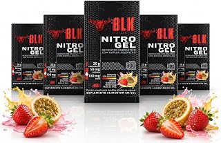 Kit 5x Repositor Nitro Gel Display com 10 Unidades 30g - Blk Performance (Morango com maracujá)