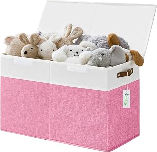 Bagnizer Grande caixa de armazenamento de brinquedos com tampas, organizador de armazenamento de