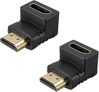Adaptador Hdmi 90 Graus Em L Kit Com 2 Macho X Fêmea Para Tv Parede Monitor Notebooks Plug Hdmi