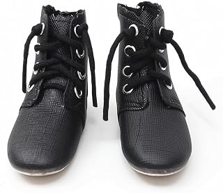 Calçado com rço Miniatura Sapatos para Colecionadores, Fotógrafos, Customização, Exposição, Botas Curtas, Array, Preto