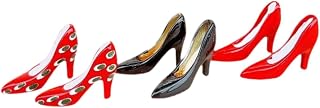 KiBcsLic 3 pares de sapatos para bonecas 1/12 mini, calçados, uso diário, cena, adereço para fotos, brinquedos de festa da moda, acessórios artesanais para