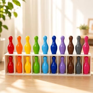 Brinquedo Educativo Infantil 18 Peças Coloridas – Jogo de Memória, Adivinhação, Gincanas, Associação de Cores, Sequências, Coordenação Motora, Concentração e Lógica Infantil