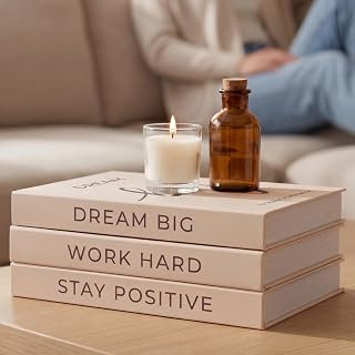 Livros decorativos para decoração de casa - Faux para decoração de mesa de centro | Decoração de prateleira de livros | Entrada | Mesa de console - Conjunto de decoração de designer de luxo moderno