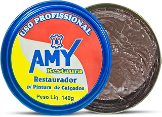 graxa para sapato marrom restaurador profissional amy 140g