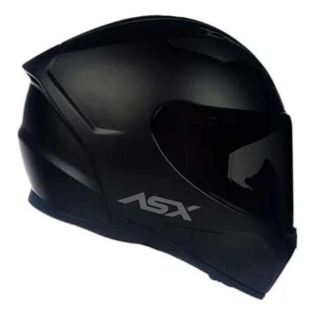 Capacete Asx City Solid Preto Fosco Integral Adulto Preto Monocolor Fosco 58