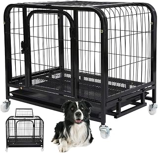 Gaiola Pet Cao Gato Cachorro Animal de Estimaçao Canil Pet Shop Rodinhas Transporte Bandeja Removivel Seguro