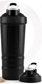 Coqueteleira 500ml Academia Fitness Whey Suplementos Antivazamento(SEM NOME,Preto) |