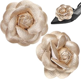 2 peças de clipes de sapatos florais para mulheres, clipes de pingentes de sapatos florais elegantes rosa removível joia de salto alto para mulheres, dama de honra, casamento, festa, dourado