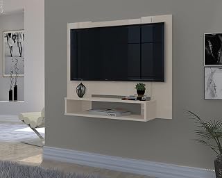 Painel para Tv Smart 50 Polegadas Sala/Quarto/Decoração com Nicho (OFF WHITE)