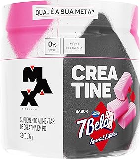 Max Titanium Creatine pote 300g- Sabor 7Belo