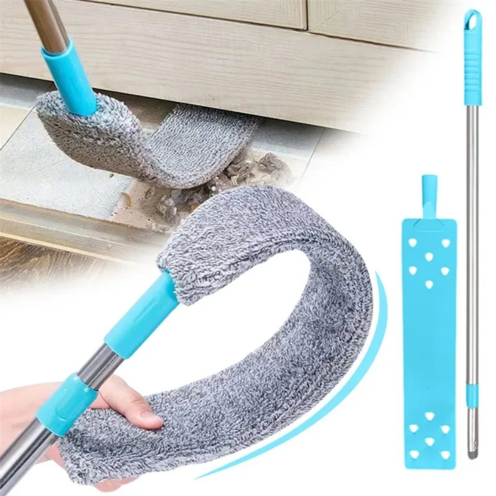 Espanador de Pó Mop Limpa Poeira Flexível Lugar Estreito de Aço Plástico e Poliéster
