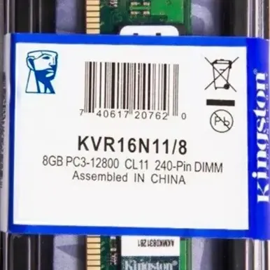 Memória RAM Kingston 8GB Ddr3 Pc3 12800 KVR16N11/8 PC