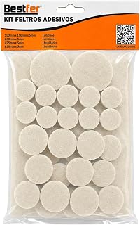 Protetor Piso Autoadesivo em Feltro para Móveis 31pcs Vários Tamanhos p Mesa/Cadeira/Sofá/Rack/Cama