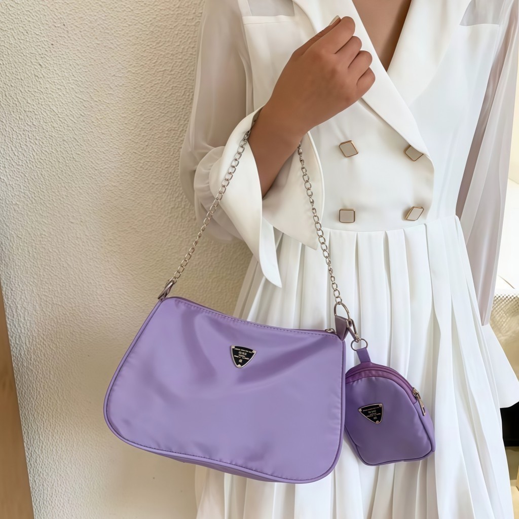 Bolsa Transversal Moderna de Nylon Leve com Alça Prática para Uso Diário ACHEI GLAM