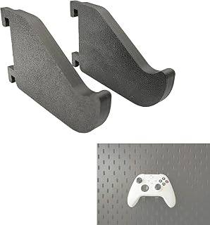 2Pcs Game Controller Holder for IKEA Skadis Pegboard, Controller Wall Stand Mount, Compatible with Xbox/PlayStation/Nintendo Game Controllers/Game Pads/Headphone